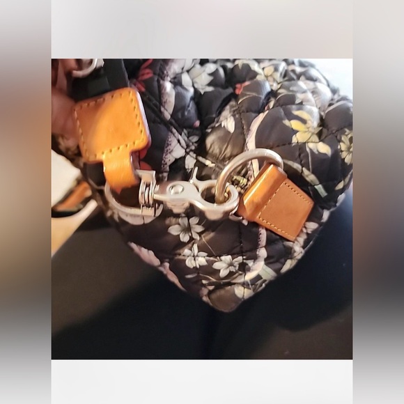 MZ Wallace  Black/Blue Small Floral Sutton bag with Blue Stripe - Picture 9 of 11